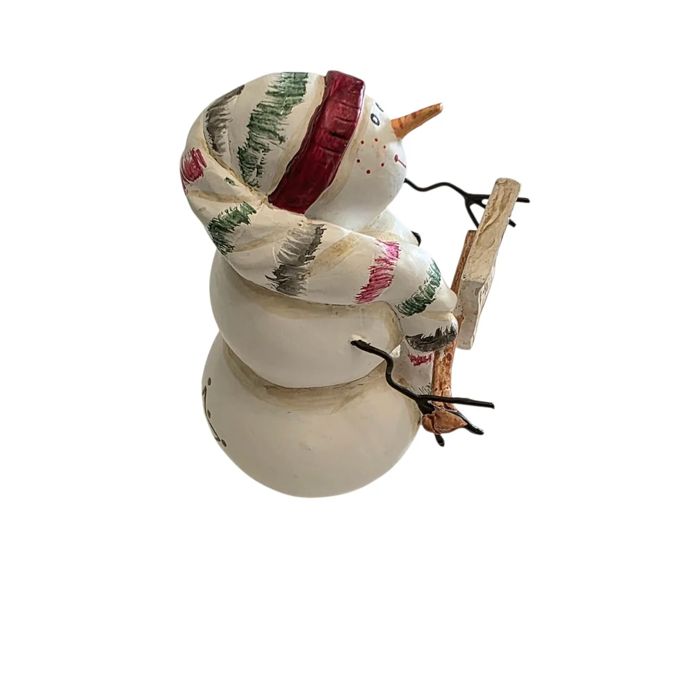 Vintage Jolly Follies Caroling Snowman Sandi Gore Evans 90s Christmas Home Decor
